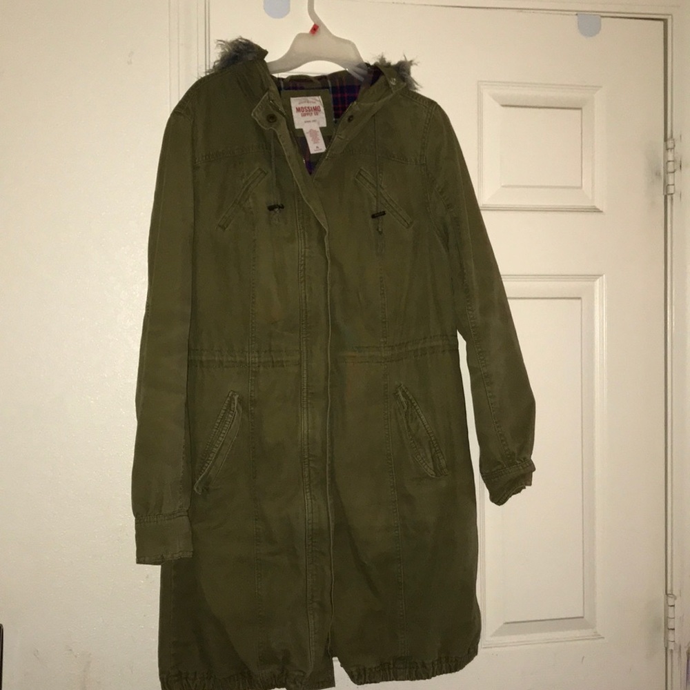 Army green coat